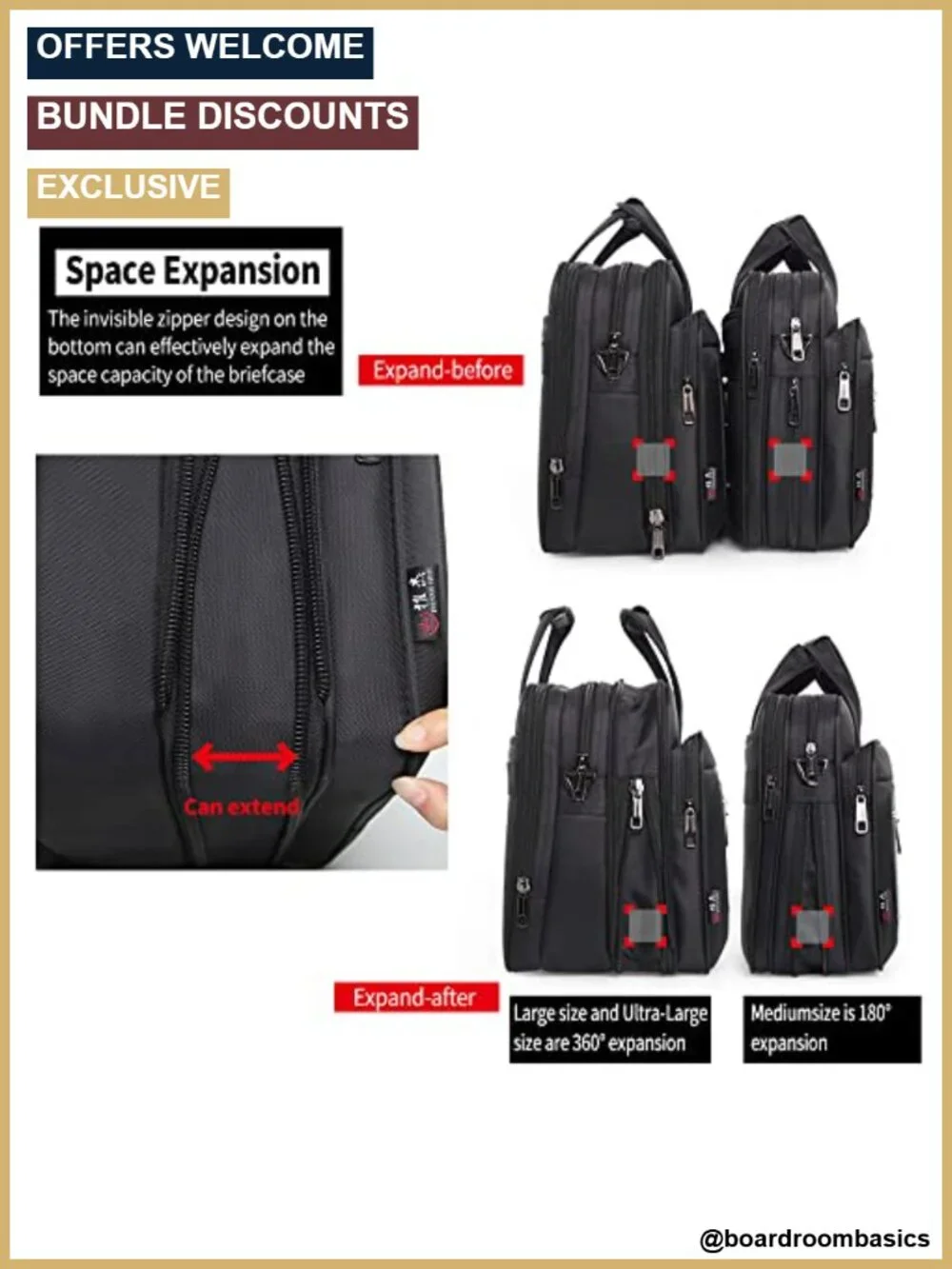 Large Canvas Briefcase Laptop Bag Mens Work Tote 19 Inch